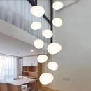 Axyaa Nordic Cream Pebble Chandelier for Dining Room, Staircase & Indoor Lighting