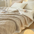 Axyaa Lamb Wool Throw Blanket Double Sided Queen Duvet Cover Bedspread