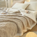 Axyaa Lamb Wool Throw Blanket Double Sided Queen Duvet Cover Bedspread