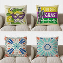 Axyaa Purple Mask Feather Pillow Cover for Sofa Bedroom Car