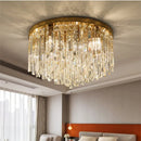 Axyaa Luxury Crystal Ceiling Lights - Gold/Chrome Metal Mounted Lighting