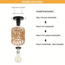 Axyaa Bohemian E27 Ceiling Light for Kitchen, Bathroom, Hallway - Farmhouse Style Lighting Fixtures
