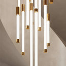 Axyaa Modern Luxury LED Chandelier for Staircase and Living Room Large Decorative Light Fixture