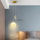 Axyaa Astronaut Landing Boys' LED Pendant Lights for Kid's Bedroom