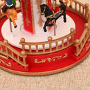 Axyaa Christmas Carousel Music Box Ornament with Lights and Rotating Feature