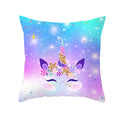 Axyaa Purple Unicorn Rainbow Sunrise Pillowcase for Home Decor