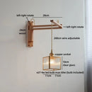 Axyaa Wabi Sabi LED Wall Light Mirror Bathroom Lamp Glass Wood Modern Nordic