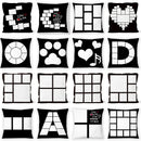 Axyaa Plaid Cat Paw Pillowcase Set