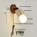 Axyaa White Glass Ball LED Wall Lights, Up Down Rotate Living Room Bedside Lamp
