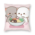 Axyaa Bedroom Living Room Couple Cute Cat Fishing Goma Federa Decor Set