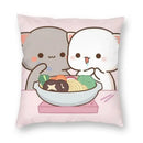 Axyaa Bedroom Living Room Couple Cute Cat Fishing Goma Federa Decor Set