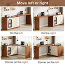 Axyaa L-Shaped Desk with Drawers & Reversible Storage Cabinet, Modern Home Office Study Desk