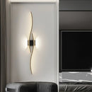 Axyaa Double Curve LED Wall Lamp Remote Control Light - Black Gold Sconces