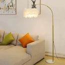 Axyaa Feather Floor Lamp LED Light for Living Room Decor
