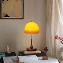 Axyaa Retro Walnut Glass Pomelo Table Lamp LED E27 for Art Decor, Bedroom, Study, Living Room