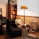 French Vintage Walnut Floor Lamp by Axyaa for Bedside & Living Room