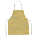 Axyaa Blue Wave Kitchen Apron: Yellow Striped Wood Texture, Adult & Kids Bib