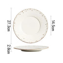 Axyaa Ceramic Plate Set for Molecular Cuisine and Steak, Snacks, Pasta Dish Serving