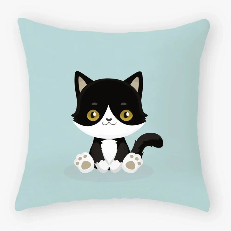 Axyaa Black Cat Pillowcase 45*45 Sofa Car Home Decor Cushion Cover