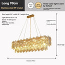 Axyaa Modern Crystal Chandelier Golden Ceiling Light for Bedroom, Living Room, Dining Room
