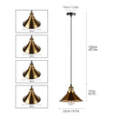 Axyaa Industrial Pendant Chandelier Modern Hanging LED Ceiling Lamp for Living Room