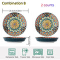 Axyaa Ceramic Vegetable Plate - Hand-painted European Design
