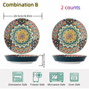 Axyaa Ceramic Vegetable Plate - Hand-painted European Design