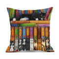 Axyaa Naughty Cat Cushion Cover - Cute Cartoon Throw Pillow Case for Home Decor