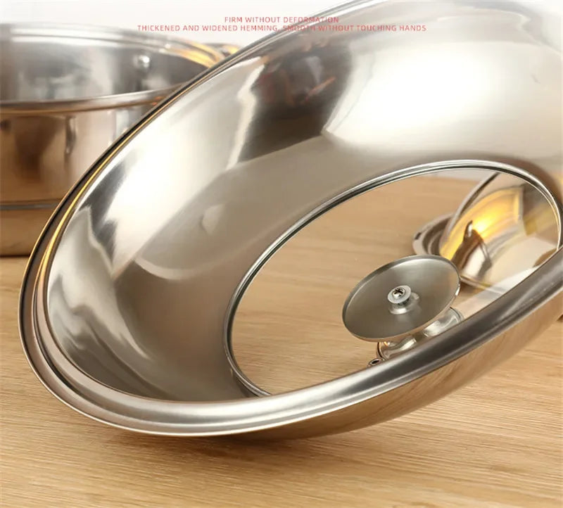 Axya Stainless Steel Tempered Glass Lid for 24-38cm Pans