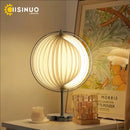 Axyaa Moon-Shaped Floor Lamp: Rotatable LED Mood Light for Bedroom Ambience
