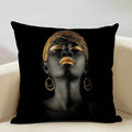 Axyaa African Lady Cushion Cover Pillow Case Sofa Decoration Linen Pillowcase