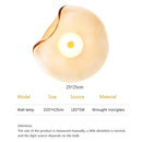 Axyaa Curved Yellow Glass Wall Lamp for Cozy Home Lighting