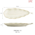 Axyaa Leaf Ceramic Sushi Plate - Exquisite Home Dining Essential