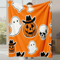 Axyaa Cartoon Cute Halloween Gift Flannel Sofa Blanket