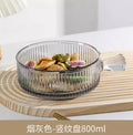 Axyaa Glass Plate Deep Serving Salad Fruit Dish
