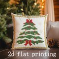 Axyaa Christmas Tree Pattern Pillow Covers for Sofa Bedroom Car Decor