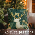 Axyaa Festive Holiday Pillow Cover for Sofa Bed Car Decor - Rectangular Cushion