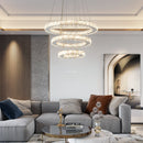Axyaa Crystal Luxury LED Chandelier Pendant for Living Room Dining Kitchen