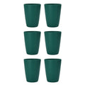 Axyaa Dark Green Plastic Cups Set for Home, Kitchen, Restaurant, Picnic, Camping