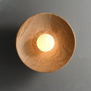Axyaa Round Wooden Wall Lamp for Stylish Home Decor