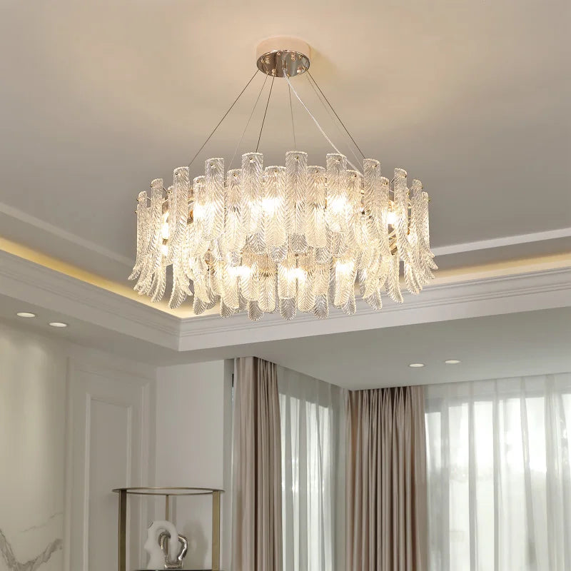 Axyaa Crystal Ceiling Lamp: Sleek Modern Design for Warm, Eye-Friendly Lighting in Living, Dining, or Bedroom