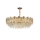 Axyaa Crystal Pendant Light: Modern Luxury Chandelier for Living Room, Bedroom, Dining Room
