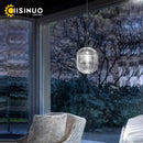 Axyaa Glass Ball Lighting Fixture for Bedroom, Dining Room, Hallway - Clear Striped Glass