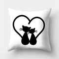 Cute Cat Cushion Cover 45x45cm - Axyaa Home Decor Pillowcases