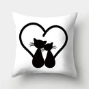 Cute Cat Cushion Cover 45x45cm - Axyaa Home Decor Pillowcases
