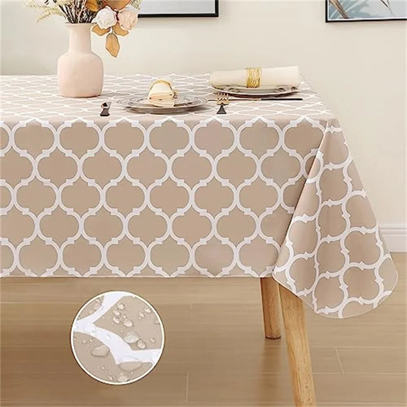 Axyaa Waterproof PVC Table Cloth for Dining & Coffee Tables