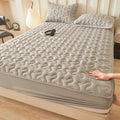 Axyaa Washed Cotton Padded Fitted Sheet - Single-Piece Mattress Protector