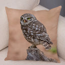 Axyaa Wild Owl Cushion Cover: Decorative Sofa Pillowcase for Home and Children's Room