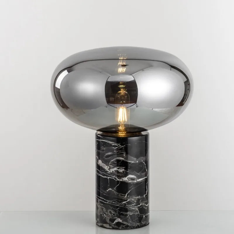 Axyaa Nordic Marble Table Lamp - Modern, Simple Design for Office and Reading Room