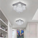 Axyaa Square Crystal Ceiling Lamp for Elegant Home Lighting